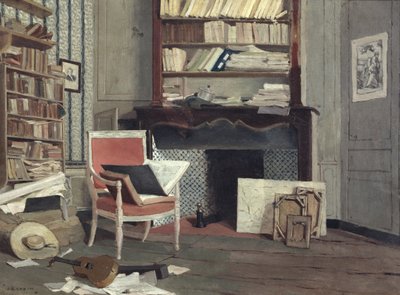 Interior del estudio del Doctor X de Jean Charles Cazin